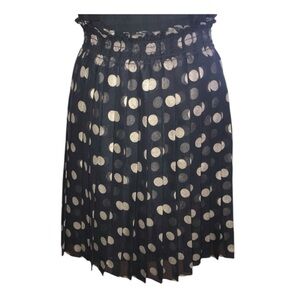Saks 5th Ave Black Poke-a-dot Pleated Skirt. Size OS GUC